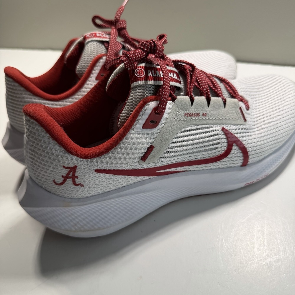 Nike Women's University Of Alabama Sneaker 5.5 White Grey Crimson - Picture 3 of 13